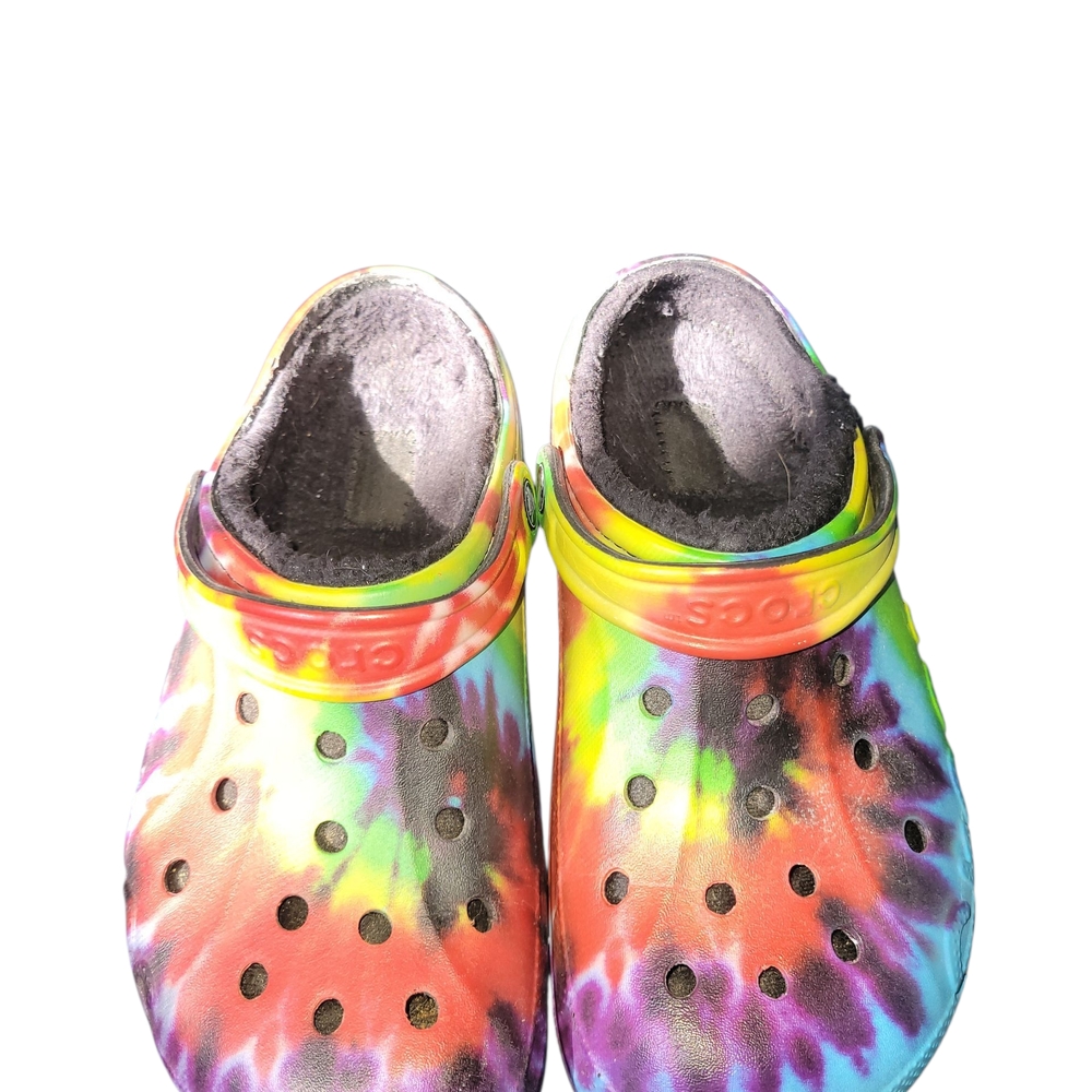 CROCS Colorful Tie-Dye Clogs Women's Size 8